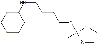 N-(cyclohexyl)-R-aminopropylmethyltrimethoxysilane Struktur