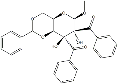 Methyl 2,3-Dibenzoyl-4,6-O-benzylidene-b-D-galactopyranoside Struktur