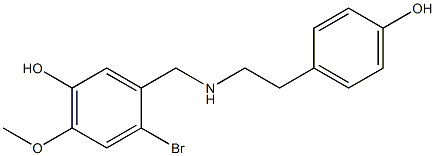 N-(2-BROMO-4-METHOXY-5-HYDROXYBENZYL)-4-HYDROXYPHENETHYLAMINE Struktur