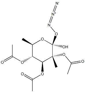 Methyl2,3,4-tri-O-acetyl-b-D-glucopyranuronosylazide Struktur