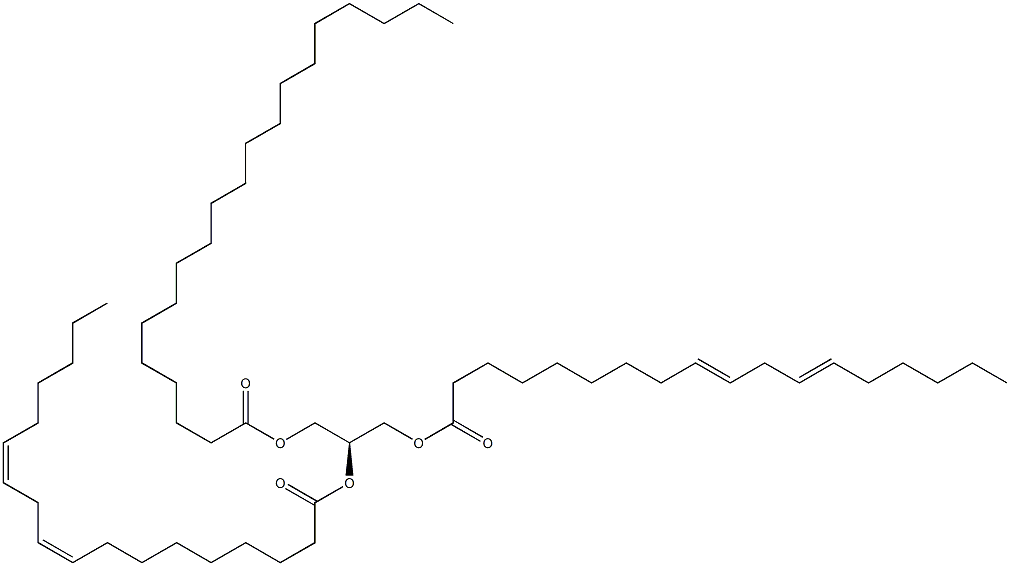 1,2-di-(9Z,12Z-octadecadienoyl)-3-eicosanoyl-sn-glycerol Struktur