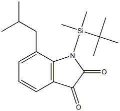 1H-Indole-2,3-dione, 1-(tert-butyldimethylsilyl)-7-isobutyl- Struktur