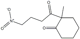 2-Methyl-2-(4-nitrobutanoyl)cyclohexanone Struktur