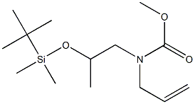 Carbamic acid, N-allyl-N-[2-(t-butyldimethylsilyloxy)propyl]-, methyl  ester Struktur