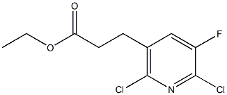 Ethy-2,6-Dichloro-5-Fluoro-Nicotinylacetate Struktur