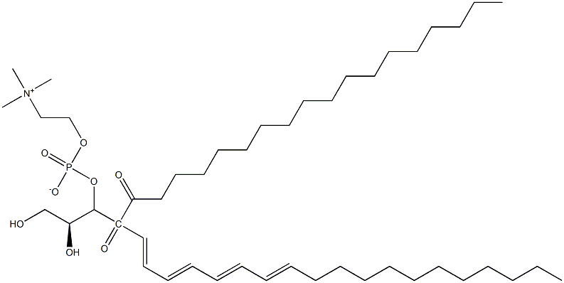 1-octadecanoyl-2-eicosatetraenoyl-sn-glycero-3-phosphocholine Struktur