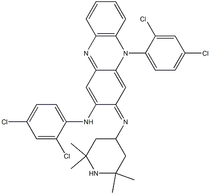 3-(2,4-dichloroanilino)-10-(2,4-dichlorophenyl)-2,10-dihydro-2-(2,2,6,6 tetramethylpiperid-4-ylimino)phenazine Struktur