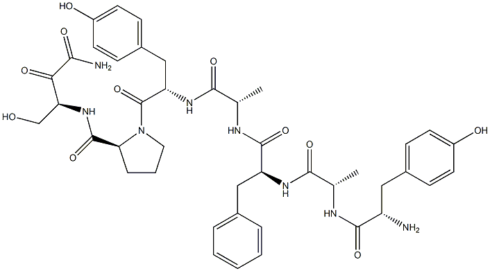 tyrosyl-alanyl-phenylalanyl-alanyl--tyrosyl-prolyl-seryl-methylamide Structure