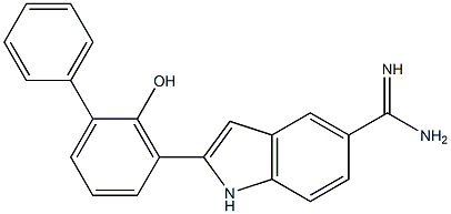 2-(2-hydroxybiphenyl-3-yl)-1H-indole-5-carboxamidine Struktur