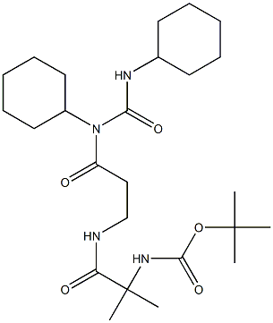 tert-butyl N-(2-(N-(N,N'-dicyclohexylureidocarbonylethyl)carbamoyl)prop-2-yl)carbamate Struktur