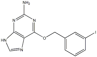 6-(3-iodo-benzyloxy)-9H-purin-2-ylamine Struktur