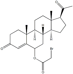 6-bromoacetoxyprogesterone Struktur