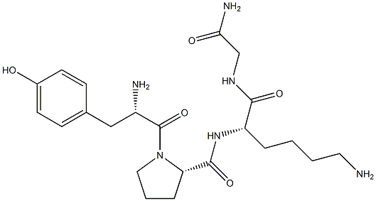 tyrosyl-prolyl-lysyl-glycinamide Struktur