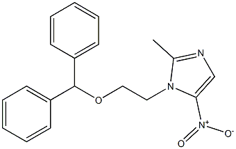 1-(2-(diphenylmethoxy)ethyl)-2-methyl-5-nitroimidazole Struktur