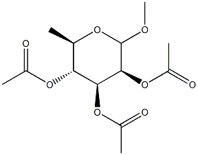 methyl 2,3,4-tri-O-acetylrhamnopyranoside Struktur