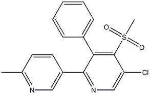 5-chloro-3-(4-methylsulfonyl)phenyl-2-(2-methyl-5-pyridinyl)pyridine Struktur