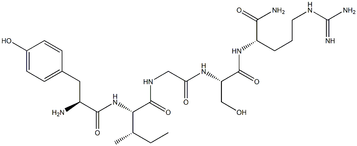 tyrosyl-isoleucyl-glycyl-seryl-argininamide Struktur