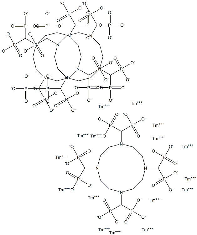 thulium(III) 1,4,7,10-tetraazacyclododecane-N,N',N'',N'''-tetramethylenephosphonate Struktur