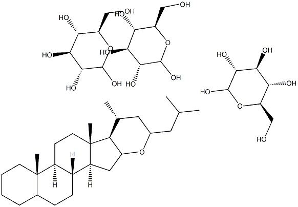 16,23-epoxycholestane triglycoside Struktur