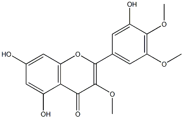 3',5,7-trihydoxy-3,4',5'-trimethoxyflavone Struktur