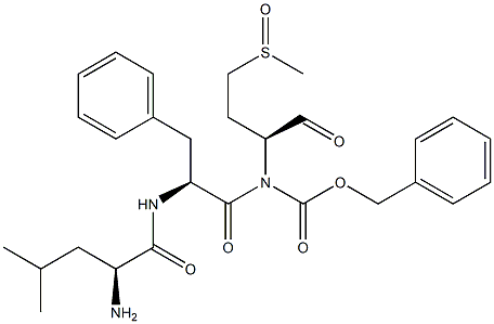 benzyloxycarbonyl-leucyl-phenylalanyl-methioninal sulfoxide Struktur