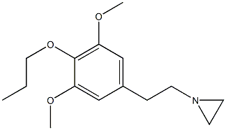 N-((3,5-dimethoxy-4-propoxyphenyl)ethyl)aziridine Struktur