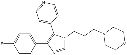 1-(3-(4-morpholinyl)propyl)-4-(4-fluorophenyl)-5-(4-pyridyl)imidazole Struktur