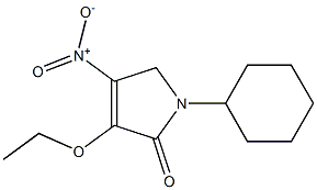 4-nitro-1-cyclohexyl-3-ethoxy-2-oxo-3-pyrroline Struktur