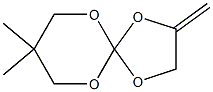 2-methylene-8,8-dimethyl-1,4,6,10-tetraoxaspiro(4.5)decane Struktur