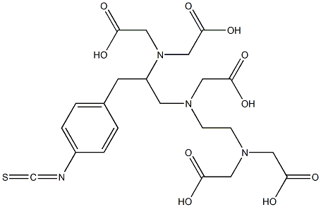 2-(4-isothiocyanatobenzyl)diethylenetriaminepentaacetic acid Struktur