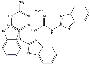 tris(2-guanidinobenzimidazole)cobalt(III) Struktur