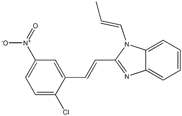 2-(2-chloro-5-nitrostyryl)-1-(1-propenyl)benzimidazole Struktur