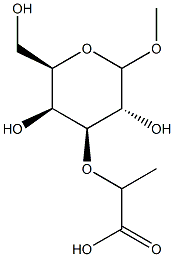 methyl 3-O-(1-carboxyethyl)galactopyranoside Struktur