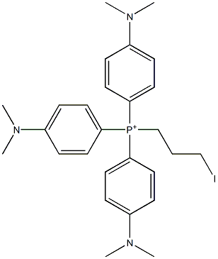 3-iodopropyltris(4-dimethylaminophenyl)phosphonium Struktur