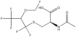 N-ACETYL-S-(1,1-DIFLUORO-2-FLUOROMETHOXY-2-(TRIFLUOROMETHYL)ETHYL)-L-CYSTEINE Struktur