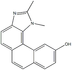 1,2-DIMETHYL-PHENANTHRO(3,4-D)IMIDAZOL-10-OL Struktur