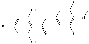 3,4,5-TRIMETHOXYBENZYL-2,4,6-TRIHYDROXYPHENYLKETONE Struktur