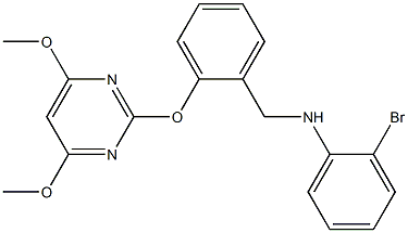 N-(2-BROMOPHENYL)-2-(4,6-DIMETHOXYPYRIMIDIN-2-YLOXY)-BENZYLAMINE Struktur