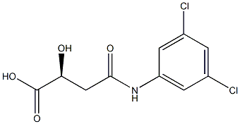 S-N-(3,5-DICHLOROPHENYL)-2-HYDROXYSUCCINAMICACID Struktur