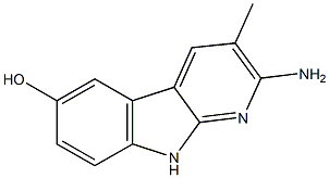 6-HYDROXY-2-AMINO-3-METHYL-9H-PYRIDO(2,3-B)INDOLE Struktur