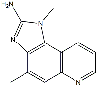 2-AMINO-1,4-DIMETHYLIMIDAZO[4,5-F]QUINOLINE Struktur