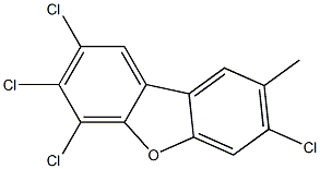 8-METHYL-2,3,4,7-TETRACHLORODIBENZOFURAN Struktur