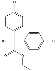 ETHYL-2-HYDROXY-2,2-DI(PARA-CHLOROPHENYL)ACETATE Struktur