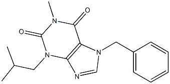 7-BENZYL-3-ISOBUTYL-1-METHYLXANTHINE Struktur