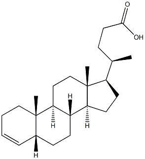 5-BETA-CHOL-3-EN-24-OICACID Struktur