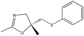 (R,S)-2,5-Dimethyl-5-phenylsulfanylmethyl-4,5-dihydrooxazole Struktur