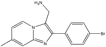 [2-(4-Bromophenyl)-7-methylimidazo[1,2-a]pyridin-3-yl]methylamine Struktur