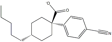 4-Cyanophenyl-4'-trans-n-pentylcyclohexylcarboxylate Struktur