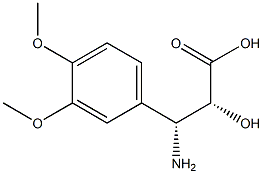 (2R,3R)-3-Amino-2-hydroxy-3-(3,4-dimethoxy-phenyl)-propanoic acid Struktur