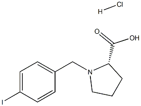 (R)-alpha-(4-iodo-benzyl)-proline hydrochloride Struktur